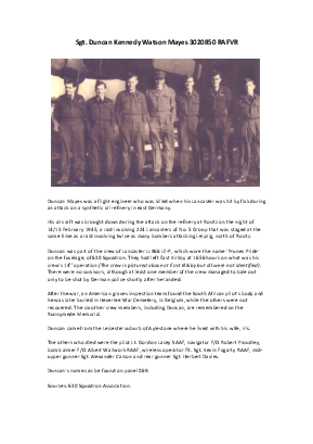 A preview of a PDF biography for Mayes, Duncan Kennedy Watson